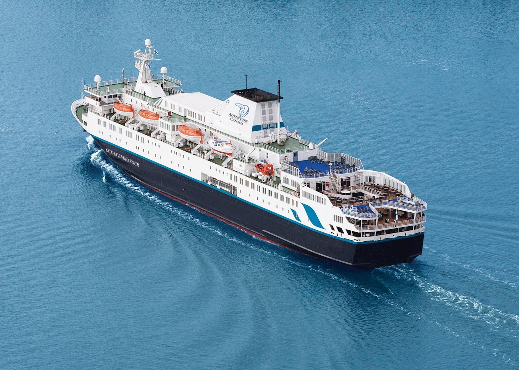 Accommodations Aboard the Ocean Endeavour with Adventure Canada background